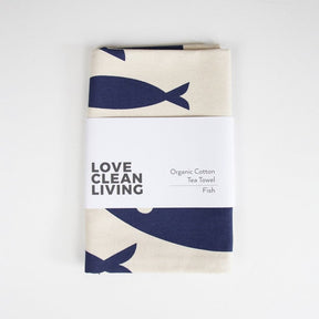 Love Liga Fish Tea Towel - Cream - The Mewstone Candle Co