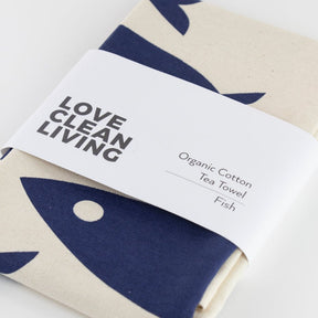 Love Liga Fish Tea Towel - Cream - The Mewstone Candle Co