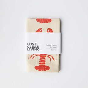 Love Liga Lobster Tea Towel - Red - The Mewstone Candle Co