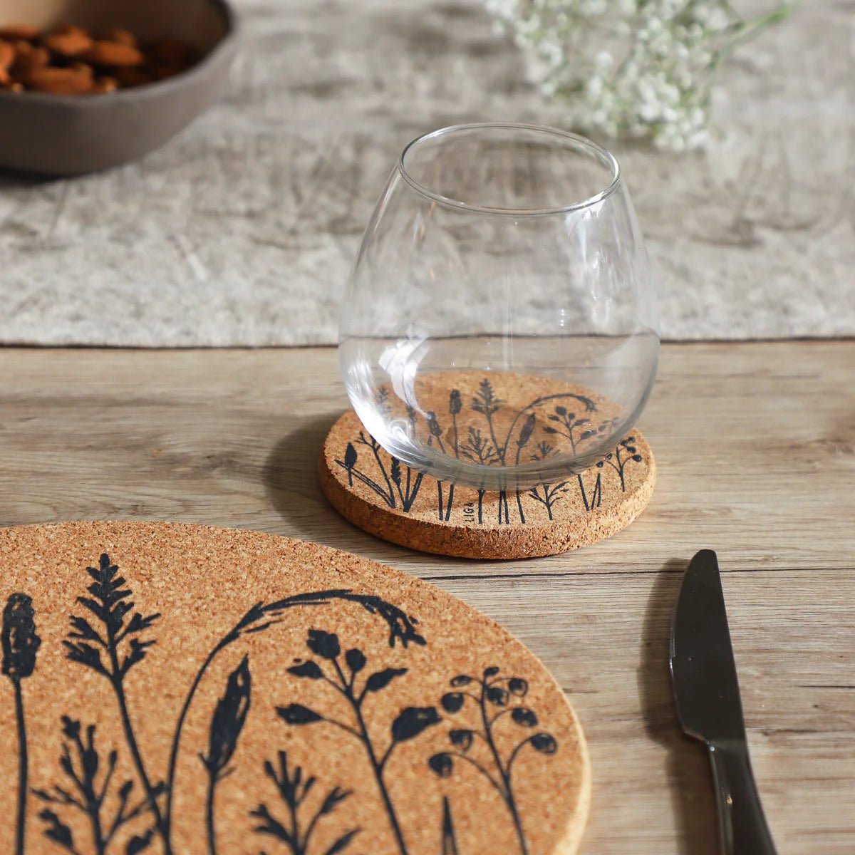 Love Liga Native Grasses Cork Coasters and Tablemats - The Mewstone Candle Co