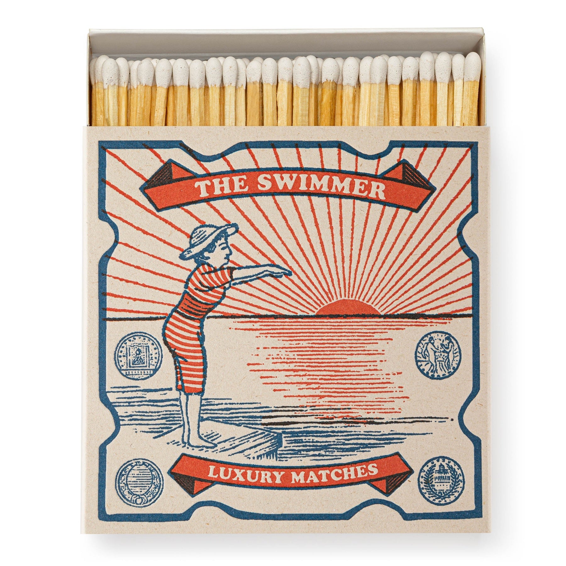 The Swimmer Luxury Archivist Matches - The Mewstone Candle Co