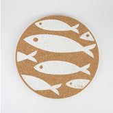 Love Liga White Fish Cork Coasters and Tablemats - The Mewstone Candle Co